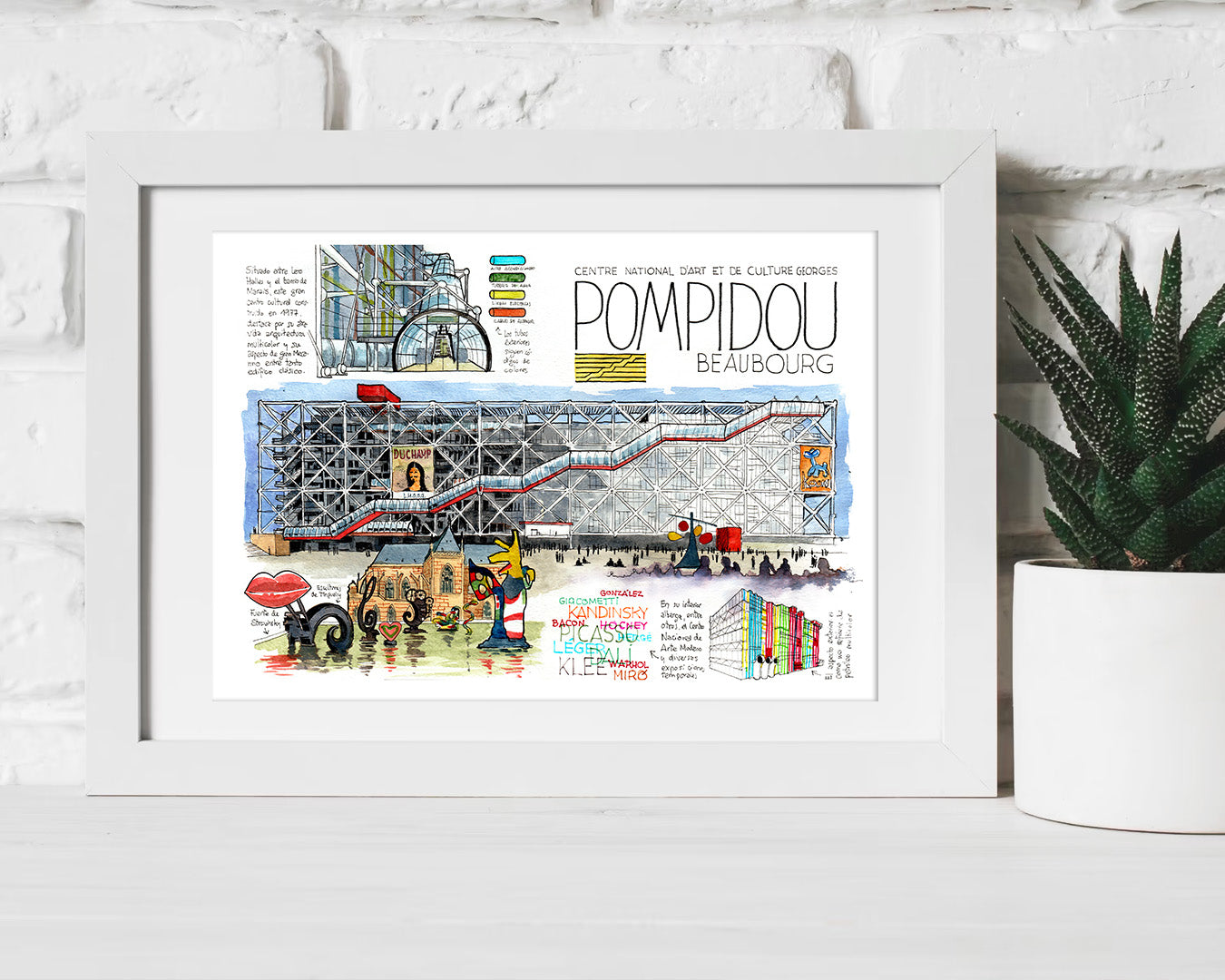 POMPIDOU CULTURAL CENTER - Watercolor