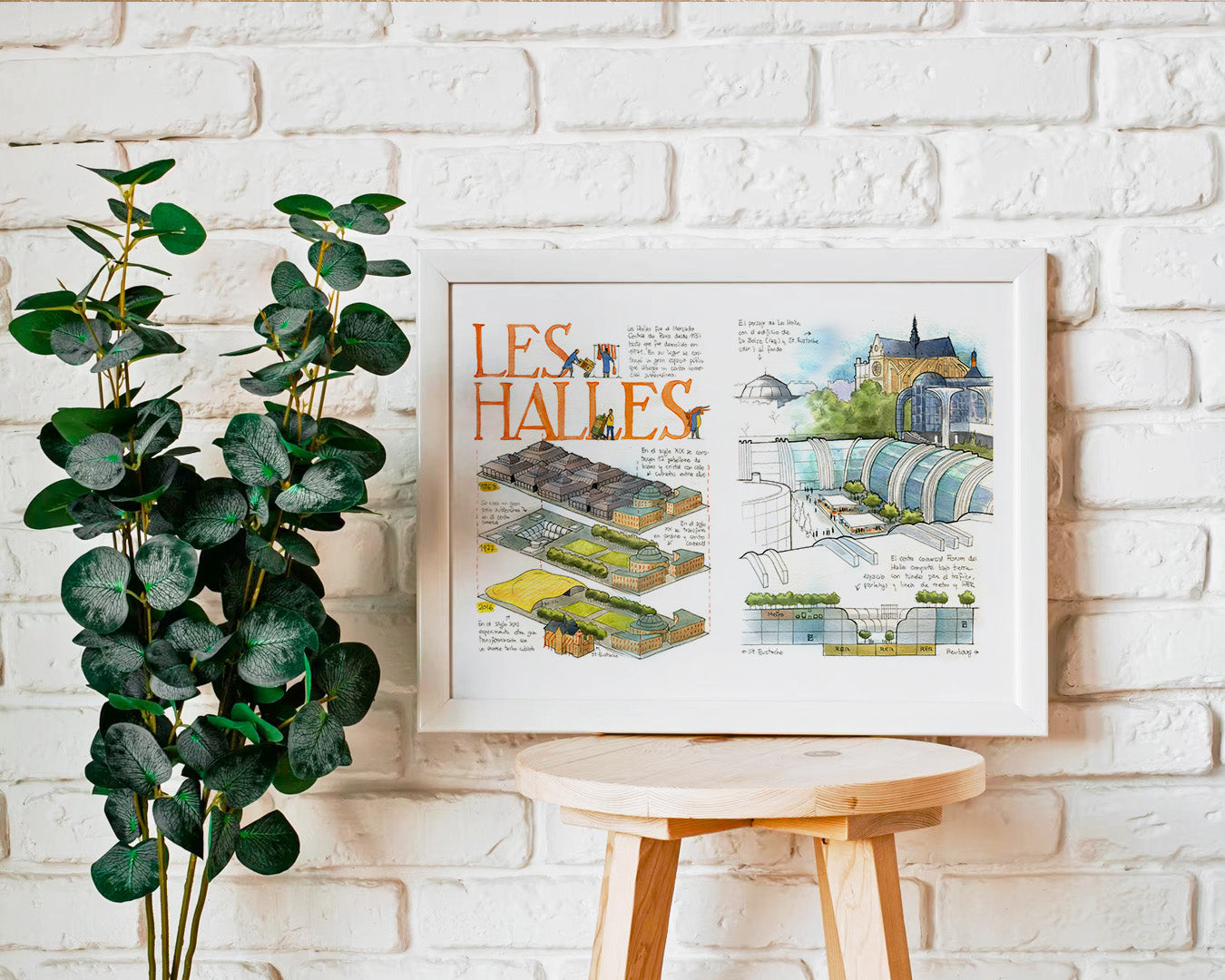LES HALLES - Watercolor