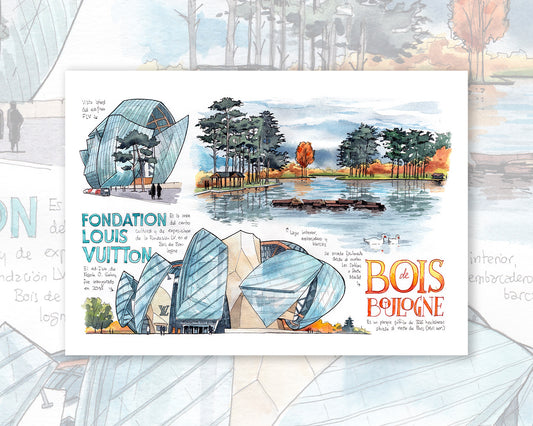 Bois de Boulogne - Acuarela
