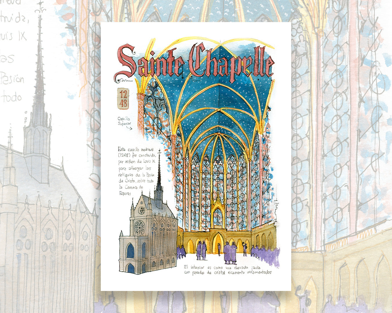 SAINT CHAPELLE - Watercolor