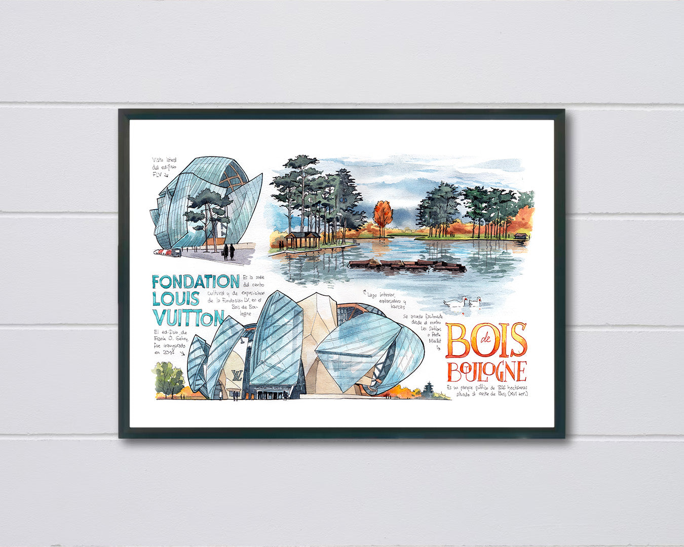 BOIS DE BOULOGNE - Watercolor