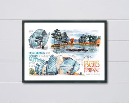 BOIS DE BOULOGNE - Watercolor