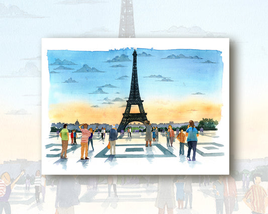 Trocadero / Tour Eiffel - Acuarela