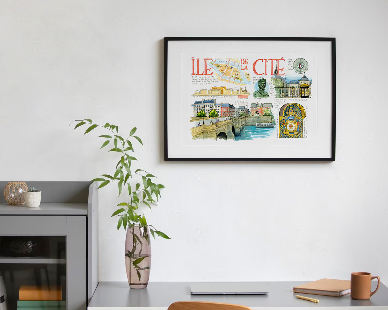 Ile de la Cité - Acuarela