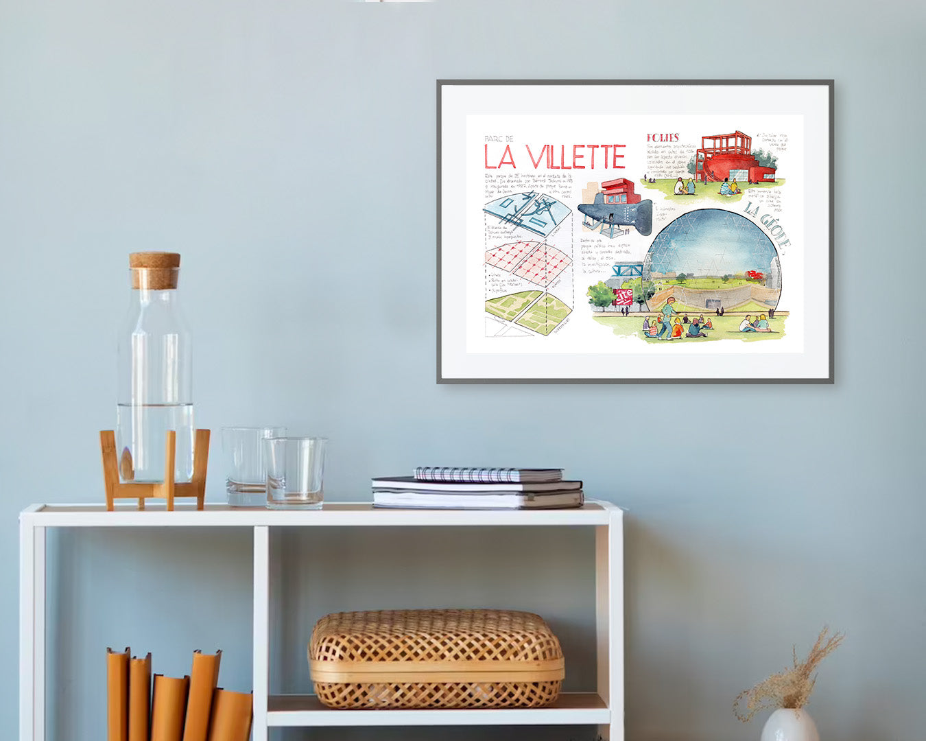La Villette - Acuarela