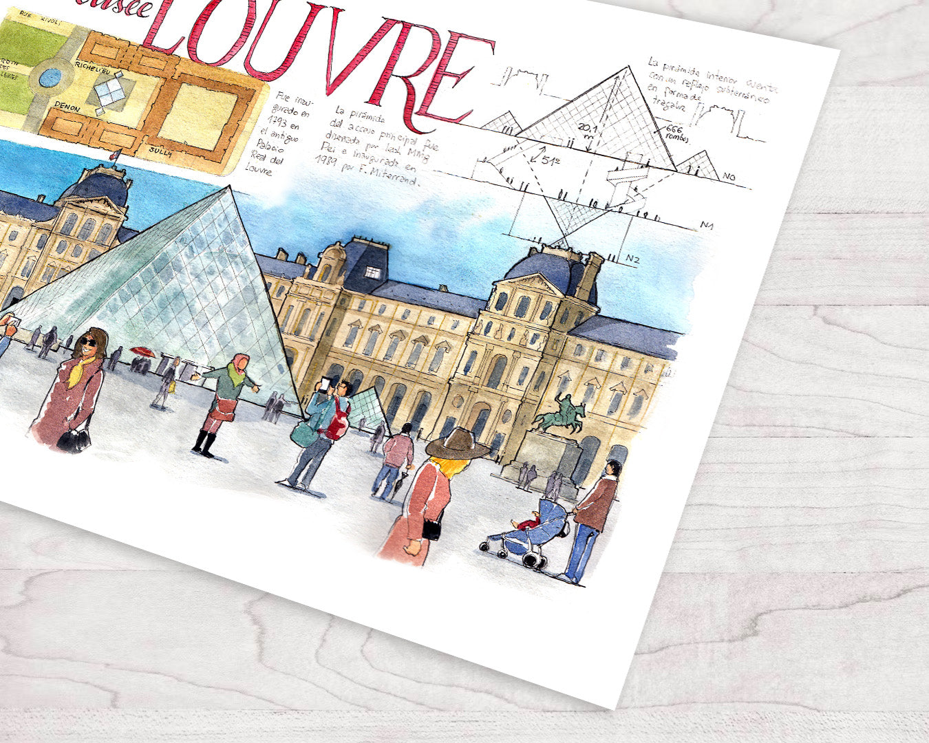 Louvre - Acuarela