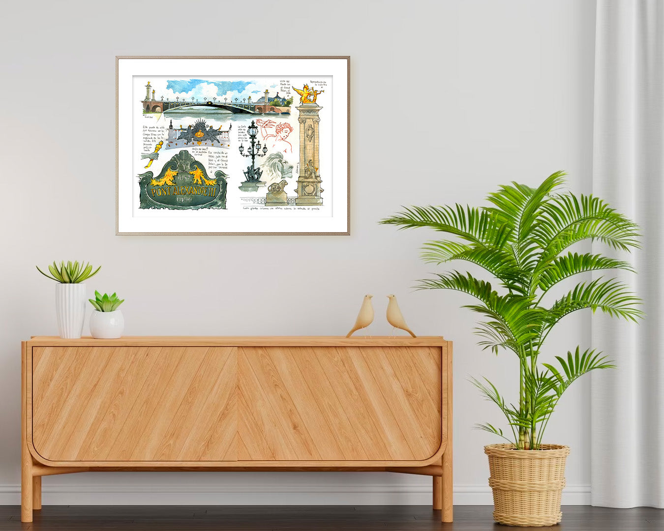 ALEXANDER III BRIDGE - Watercolor