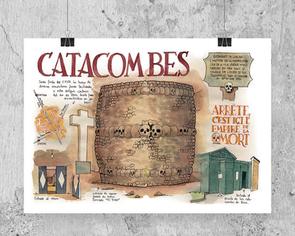 Les Catacombes - Acuarela