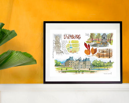 LUXEMBOURG GARDENS - Watercolor