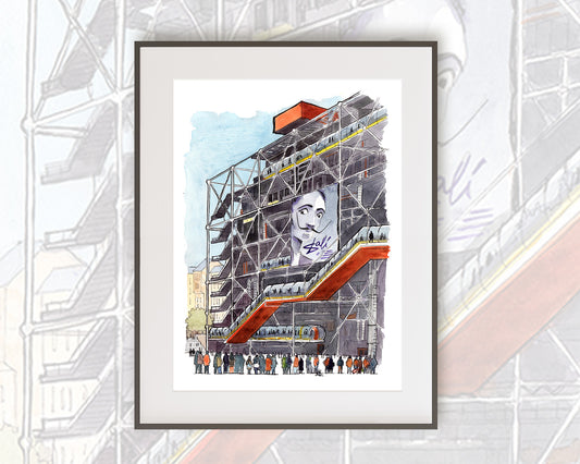 Centre Pompidou (Beaubourg) - Acuarela