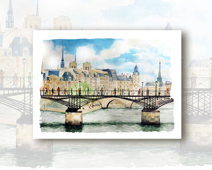 PONT DES ARTS - Watercolor