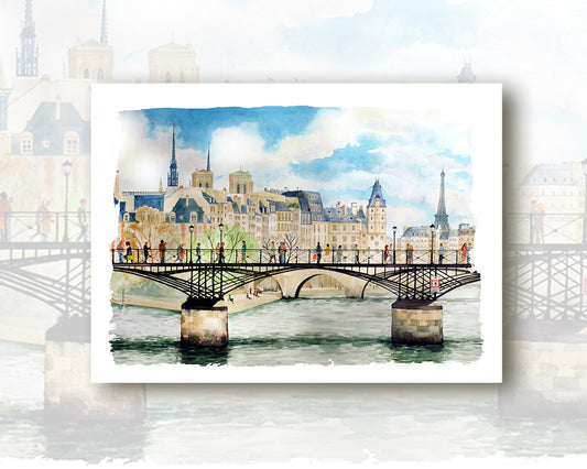 PONT DES ARTS - Watercolor