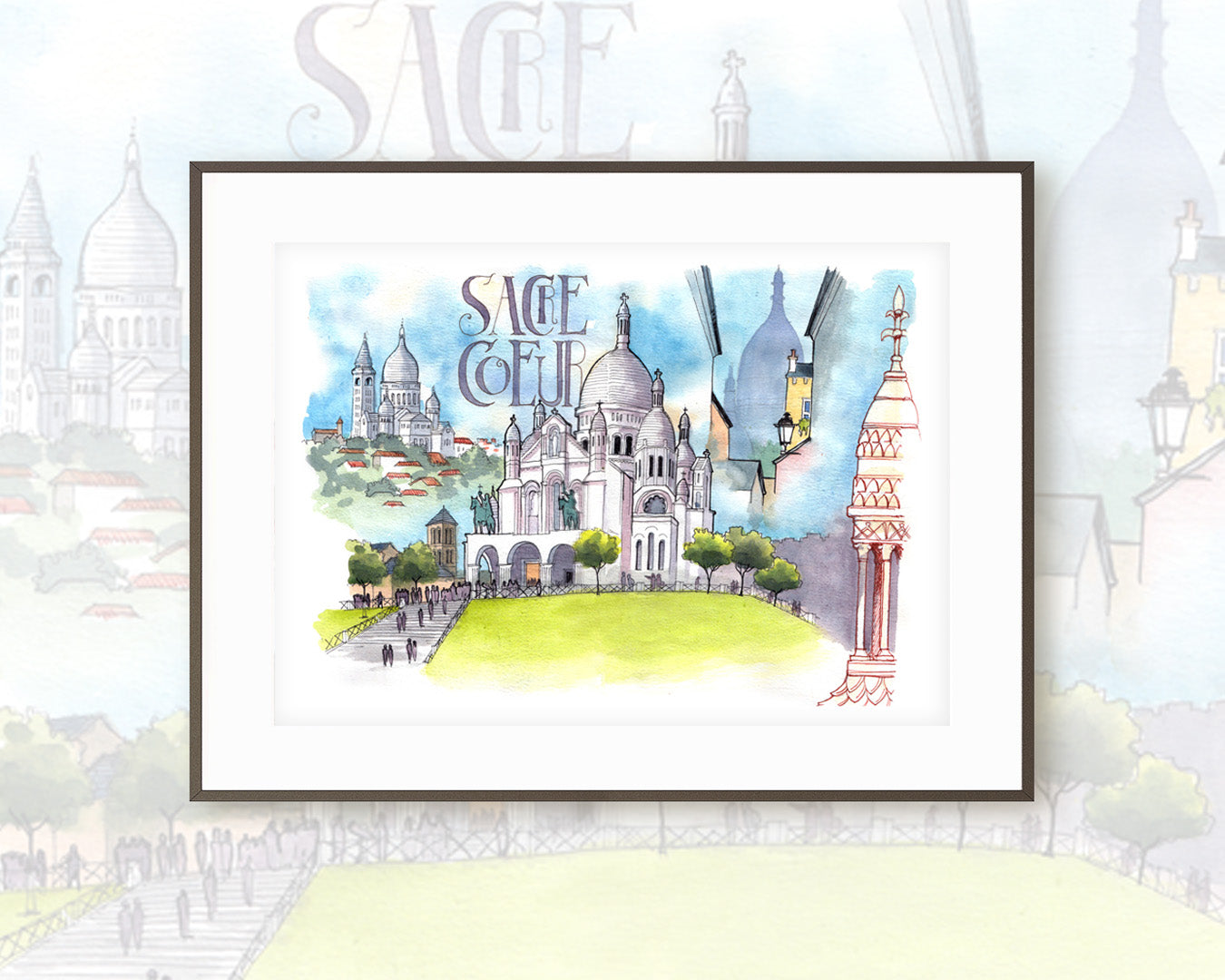 Sacré Coeur - Acuarela