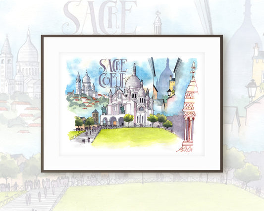 Sacré Coeur - Acuarela