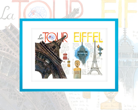 Tour Eiffel (détails) - Acuarela